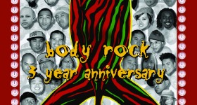 Body Rock 3 Year Anniversary flyer