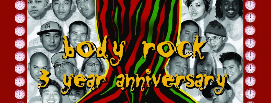 Body Rock 3 Year Anniversary flyer